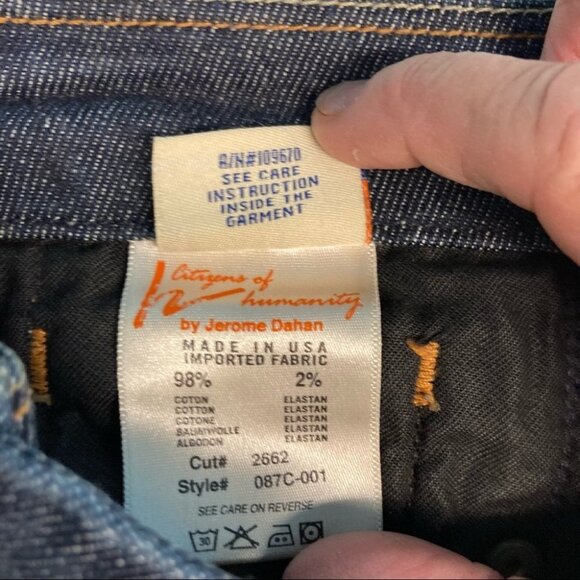 CITIZENS OF HUMANITY  Sz 29 Dunaway Stretch Jeans - Picture 12 of 12